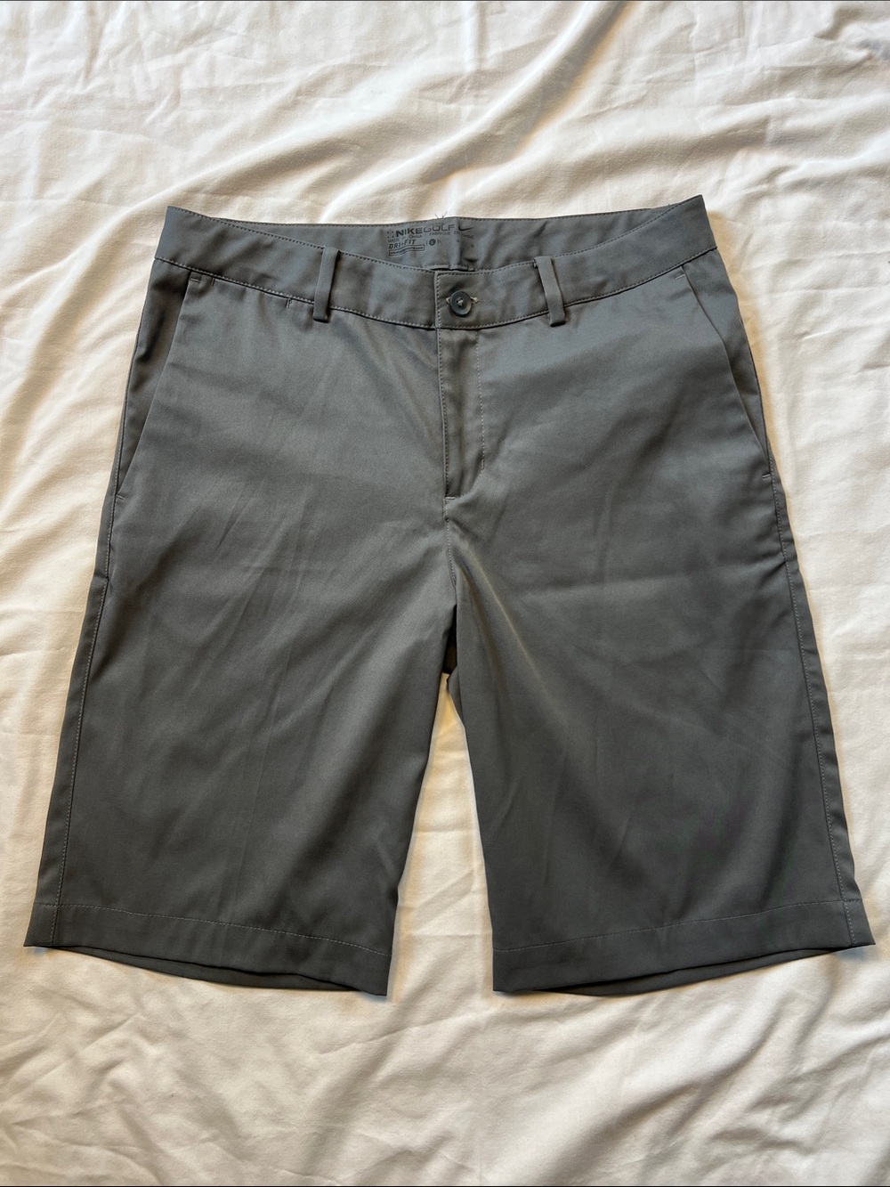 Nike Youth Charcoal Flat-Front Golf Shorts